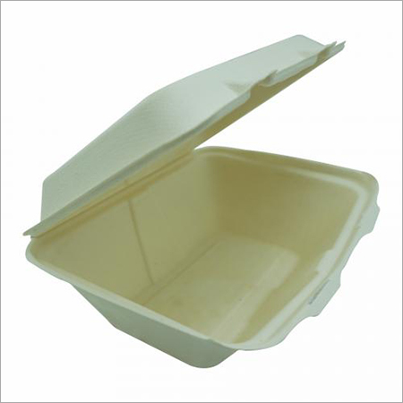 8X5 HINGED SQUARE CONTAINER, BIODEGRADABLE,