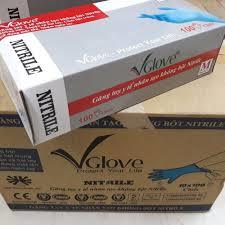 Powder Free Nitrile Gloves (VGlove) - Nitrile, Multiple Sizes, Blue | Chemical Resistant, Durable, Comfortable, Disposable