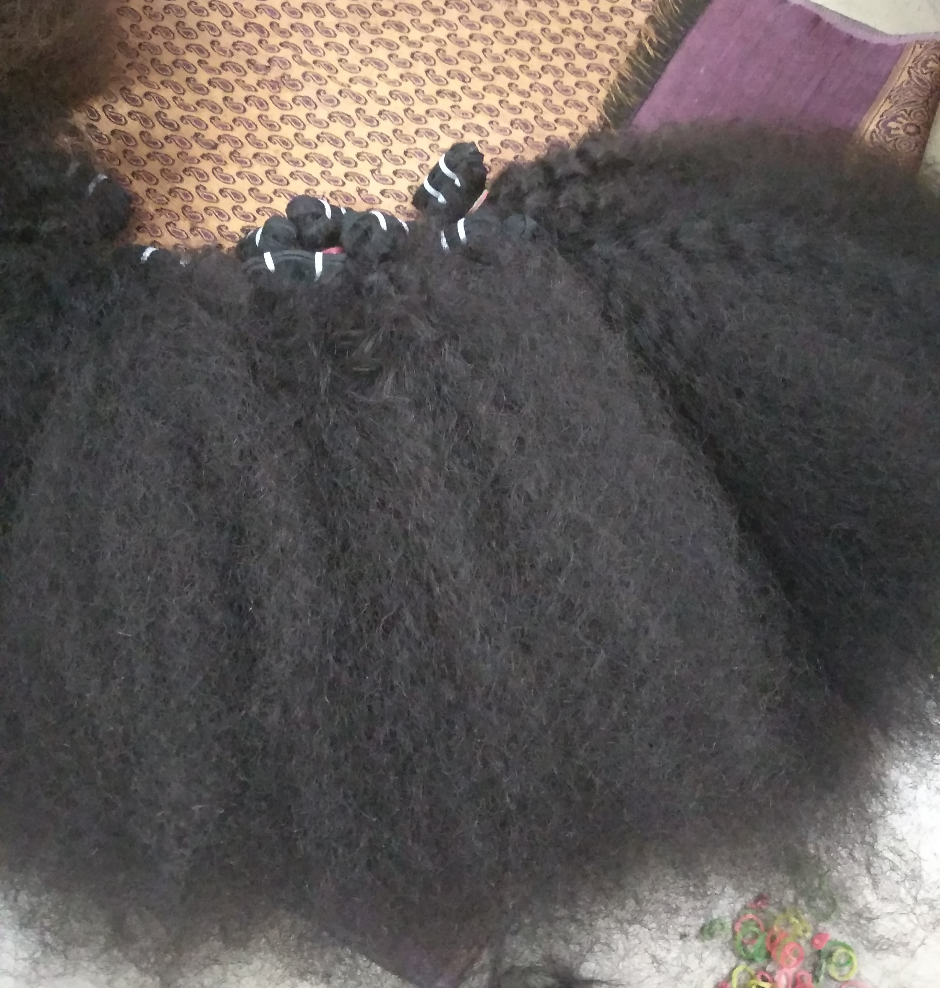 RAW INDIAN BULK HAIR 100% NATURAL AND UNPROCESSED GREAT QUALITY