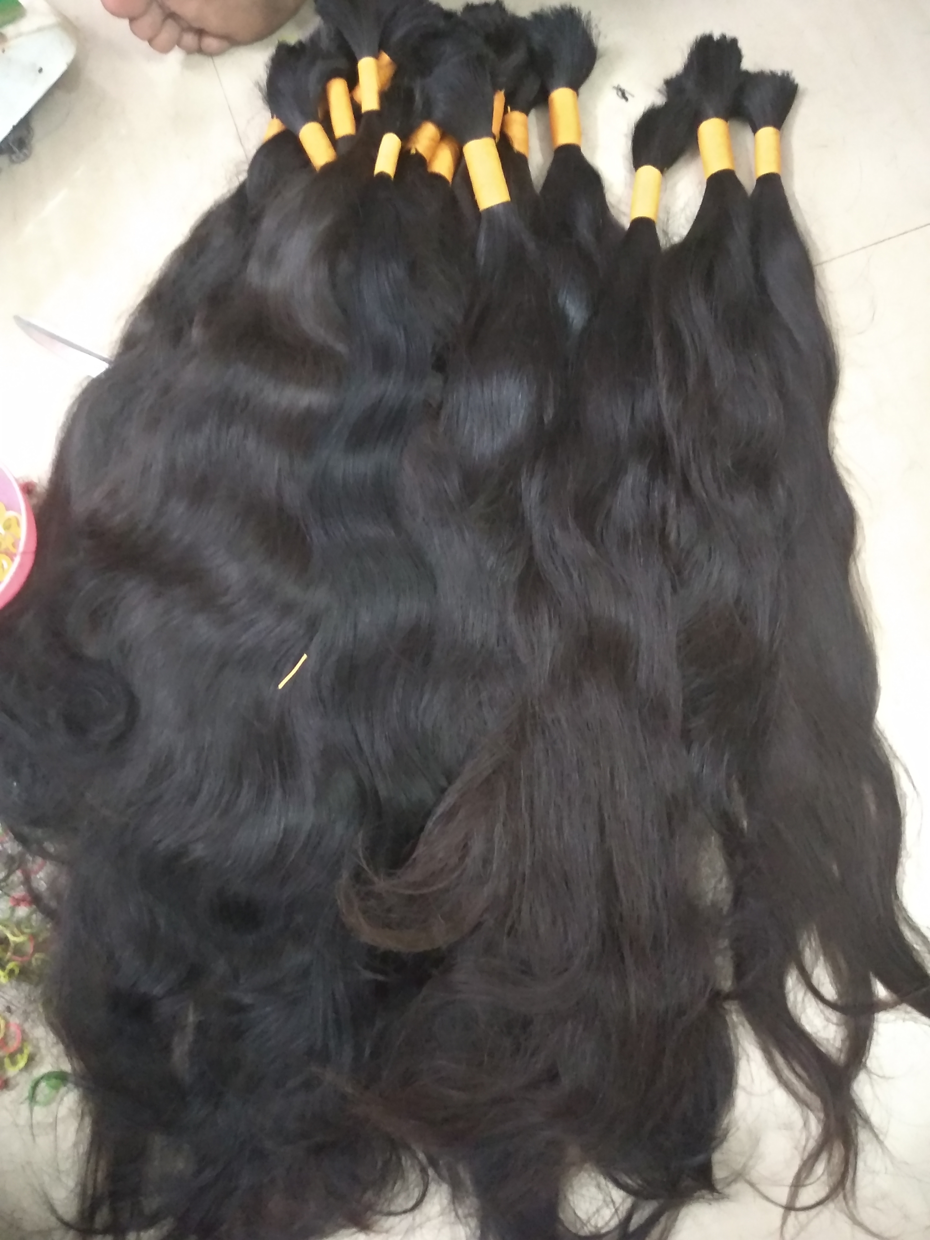 RAW INDIAN BULK HAIR 100% NATURAL AND UNPROCESSED GREAT QUALITY