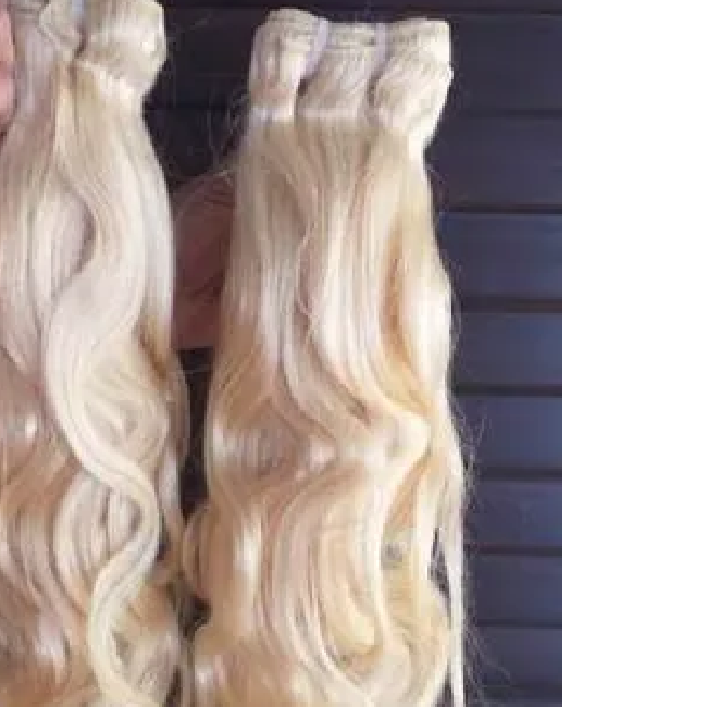 Bleached Blonde Human Hair