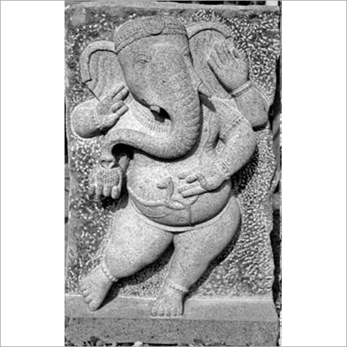 Dancing Granite Ganesha Statue