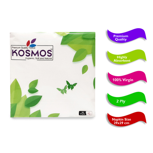 Kosmos Premium Quality 29x29cm Paper Napkins - 2 Ply 50 Pull