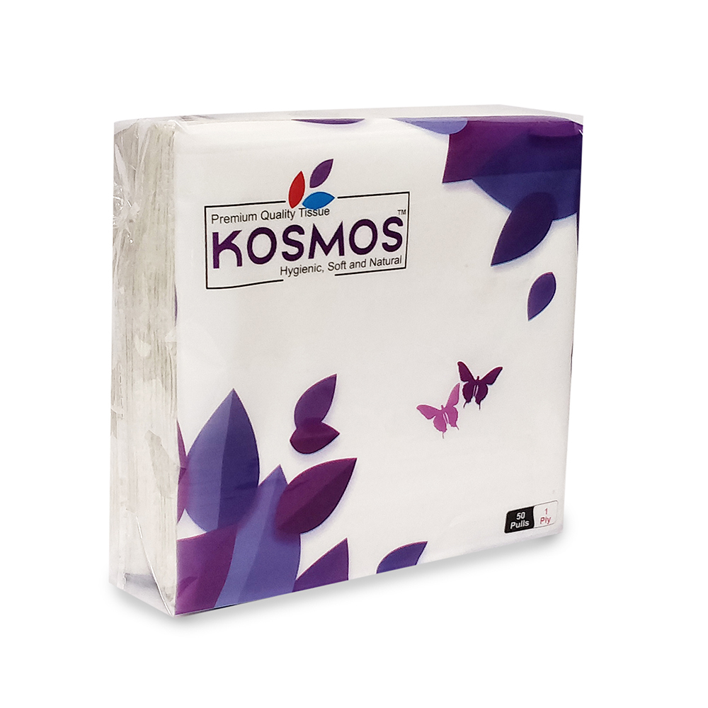 Kosmos Regular Use Quality 29x29cm Paper Napkins - 1 PLY 50 PULL