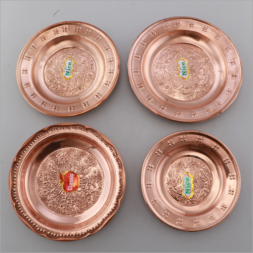 Copper Round Thali