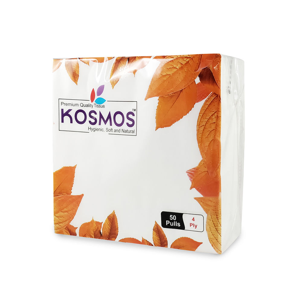 Kosmos Premium Quality 38x38 Cm Paper Napkins - 4 Ply 50 Pull