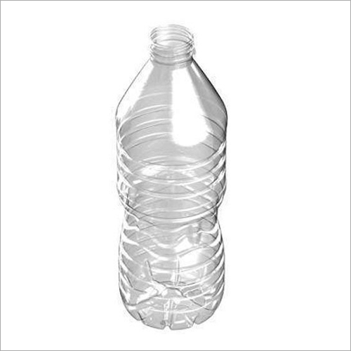 PET Water Bottle - 1 L Transparent Rigid Plastic | Durable Polyethylene Terephthalate (PET) Material