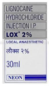 Lox  Injection Ingredients: Lidocaine