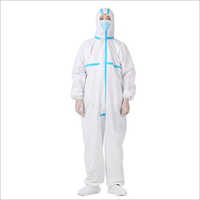 Hospital Hazmat Suit - Synthetic Non-woven Fabric, Standard Size, White Color | Protection From Germs, Unisex Usage For Hospitals And Clinics