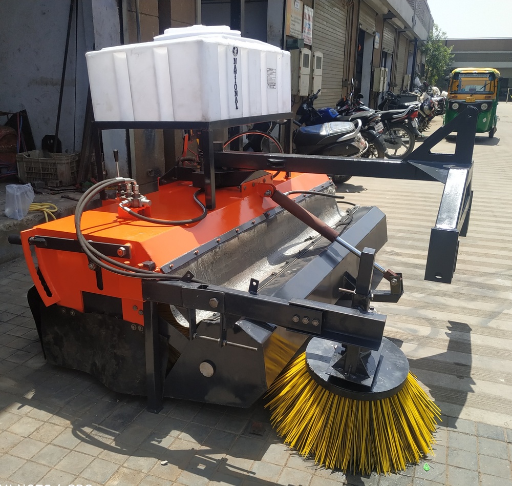 Tractor Mounted Road Sweeper - Cleaning Process: Cold Water Cleaning