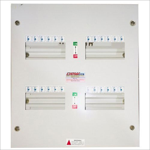 White 4 Way Tpn Single Door Mcb Distribution Board