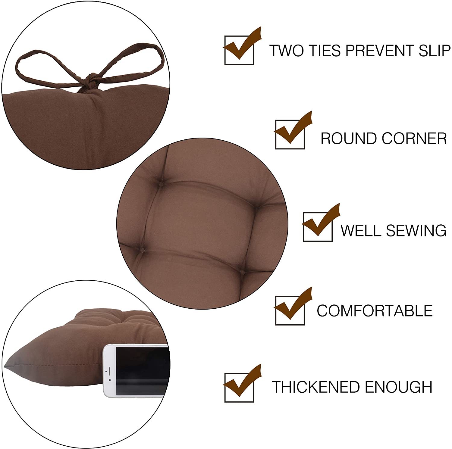 100% Cotton Plain And Printed Chair Pads