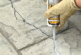 Crack repair work