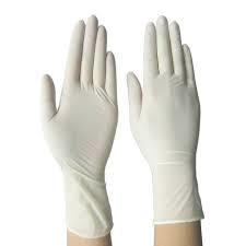 White Ms Disposable Latex Examination Gloves