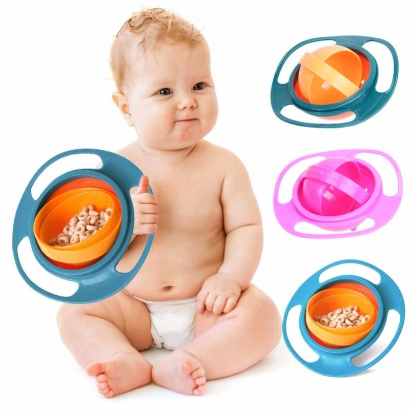 360 Degree Rotation Spill Proof Baby Bowl