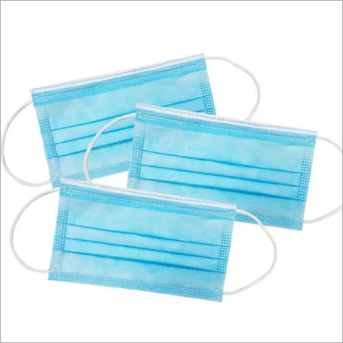 3 Ply Face Mask - Non Woven, Standard Size | Unisex Protection from Germs and Pollution for Hospital, Clinic, and Outdoor Use