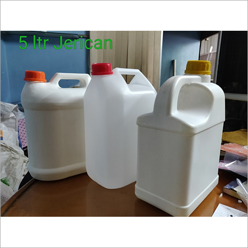 5 Ltr White Plastic Jerry Can Bottle