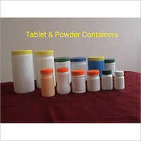 White Plastic Tablet And Powder Container