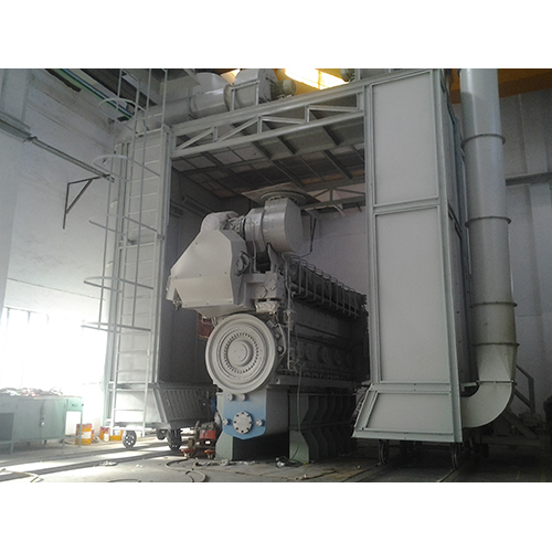 Liquid Paint Booth On Wheels For Big Size Engines By INTECH SURFACE COATING PVT LTD