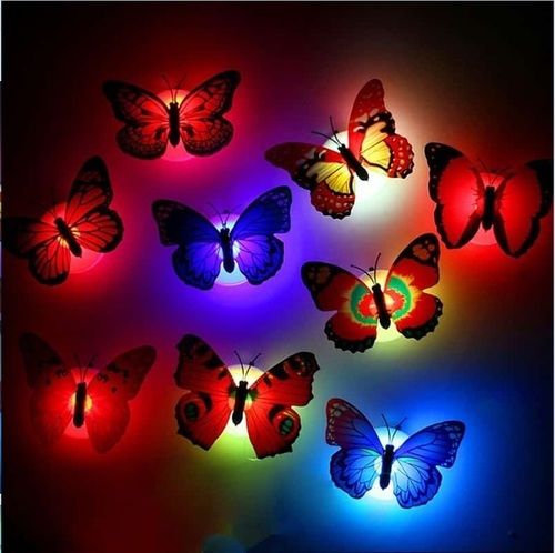 LED Lights Butterfly 3D Wall Stickers Home Decoration