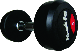 Rubber Dumbbell Round Designed By EXCELLENT INNOVATIVE EQUIPMENTS PVT LTD