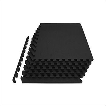 Black Plain Top Gym Rubber Mats
