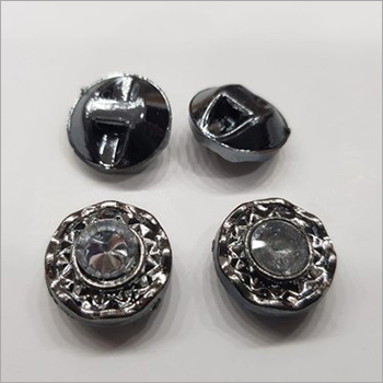 Metal Grey Fancy Button