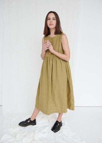 100% Linen Soft Ladies Dress