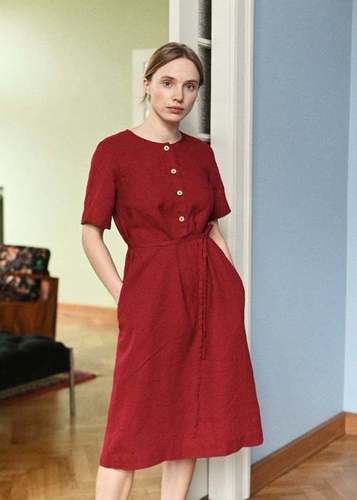 100% Linen Women Dress