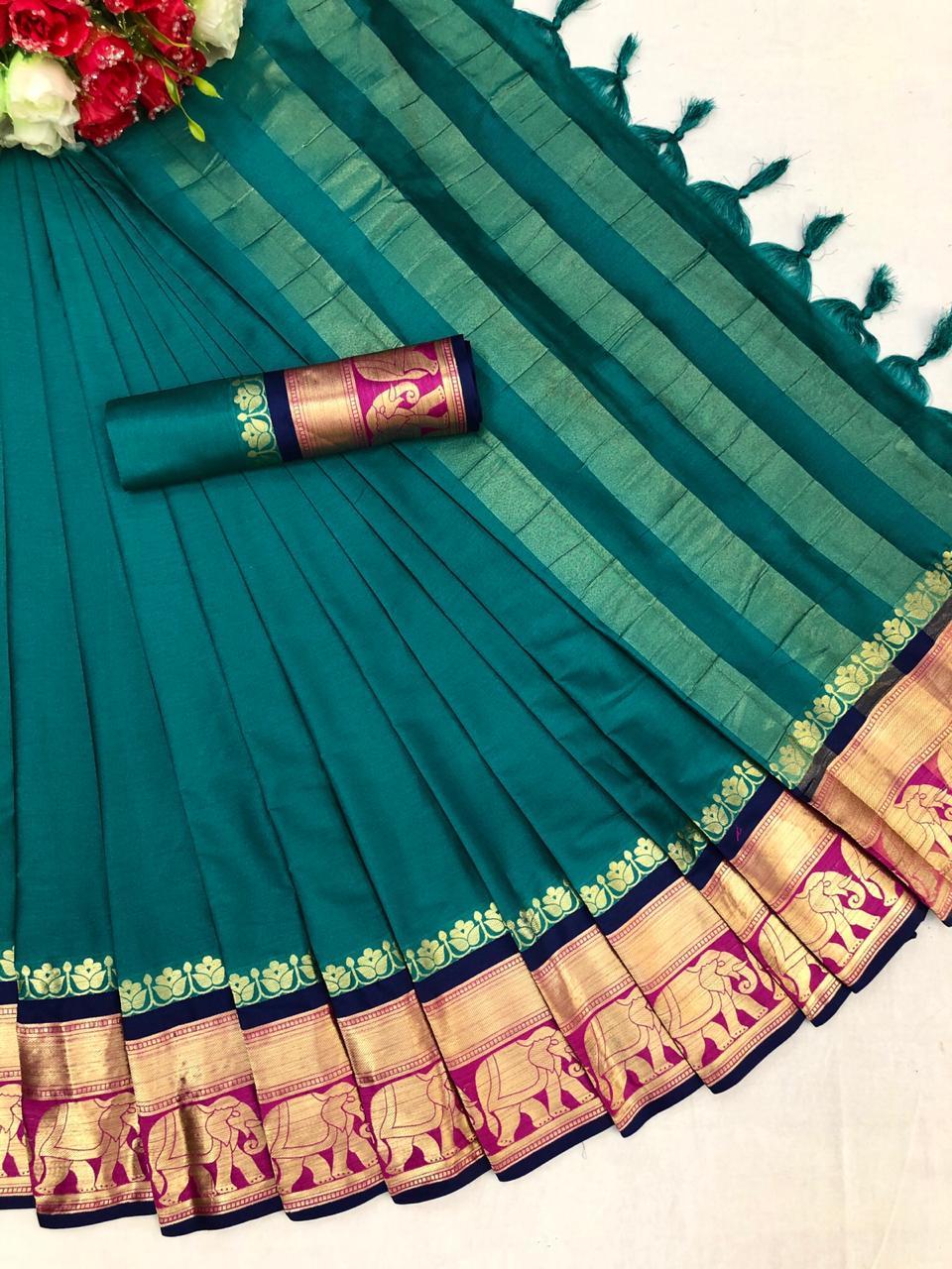 Pure Cotton Silk Saree