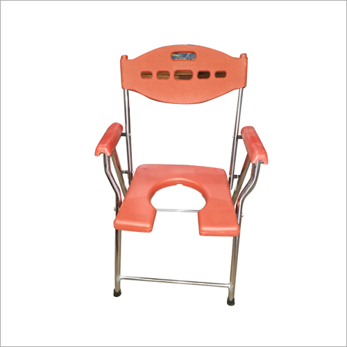 Heavy Chrome Commode Chair