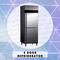 2 Door Refrigerator - Stainless Steel, 72" X 33" X 34" | 20 Cubic Feet Capacity, R134a Refrigerant, Rotary Compressor, 115v Voltage, Temperature Range 33â°f To 41â°f
