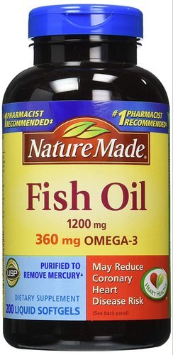 Nature Made Fish Oil 1200 Mg (Omega 3 360 Mg) 400 Softgels Efficacy: Promote Healthy & Growth