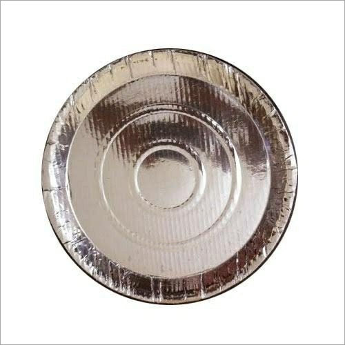 Round Silver Paper Thali