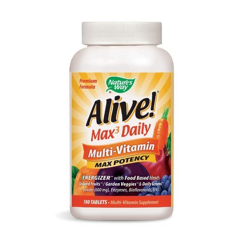 Natures Way Alive! Max Potency Multi-Vitamin, 180 Tablets Efficacy: Promote Healthy & Growth