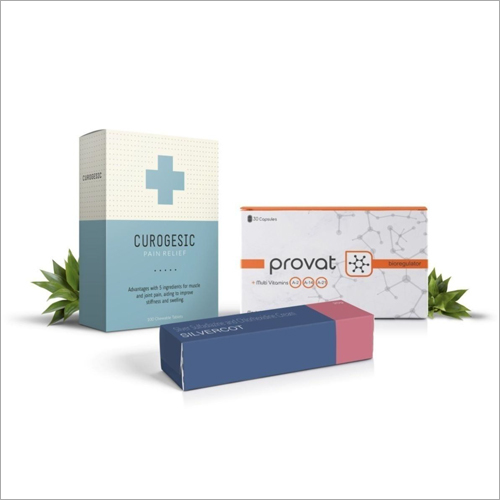 Pharma Customized Packaging Box - Paper Material, Different Sizes Available, Rectangular Shape - Available in Various Colors