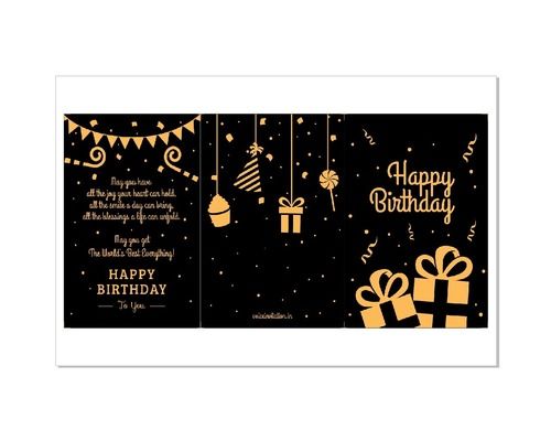 Flat Happy Birthday Musical Singing Voice Greeting Card