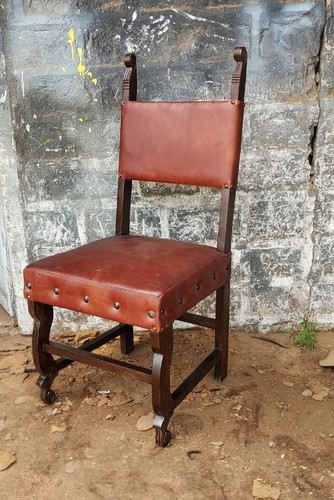 Vintage style Spanish leather chairs By ANTIQUE FURNITURE HOUSE