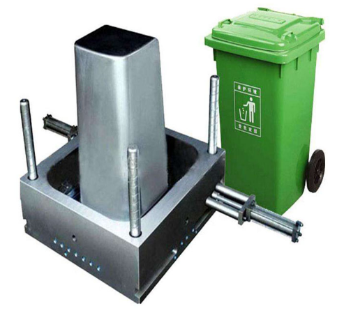 Plastic Dustbin With Wheels Mould