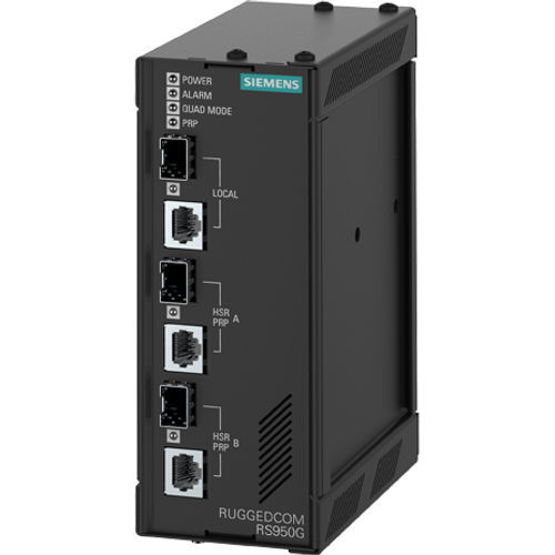 Siemens Ruggedcom RS950G Compact Ethernet Switch - Metal Casing, Compact Size, IEC 62439-3 | HSR, PRP, Secure Access, Precision Timing, Universal Power Input
