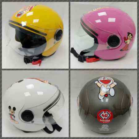 Open Face Helmet - Color: Black