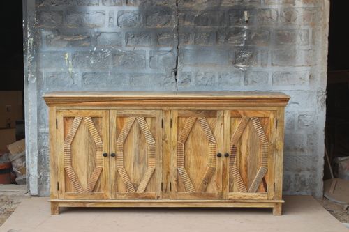 4 door sideboard natural finish