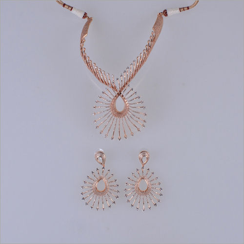 AD C2 Rhodium Fancy Necklace Set