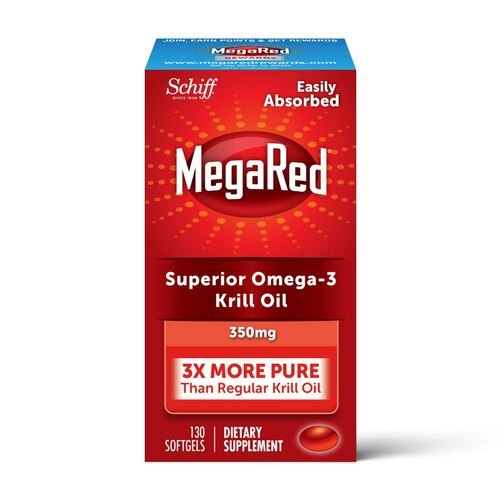Schiff Megared Superior Omega-3 Krill Oil 350Mg, 130 Softgels - No Fishy Aftertaste Efficacy: Promote Healthy & Growth