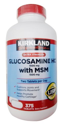 Kirkland Signature Extra Strength Glucosamine Hci 1500Mg, With Msm 1500 Mg, 375 Tablets Efficacy: Promote Healthy & Growth
