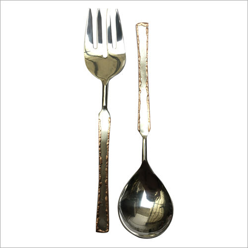 Salad Server Copper Welded Set Of 2 Pcs-01