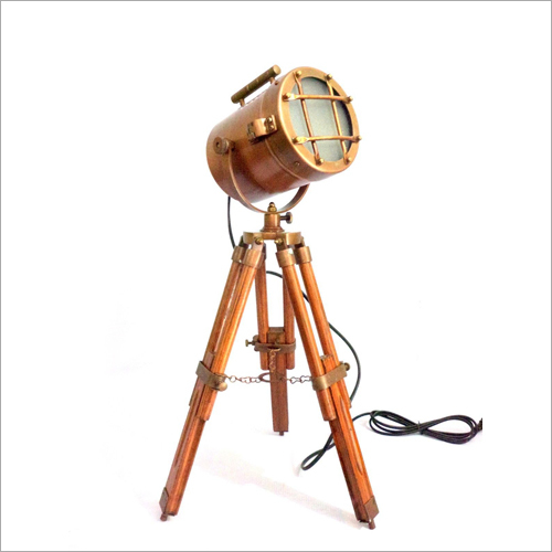 Brass Nautical Spotlight With Stand