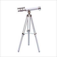 Floor Standing Chrome With White Leather Griffith Astro Telescope