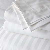 White Satin Stripe Bedsheet