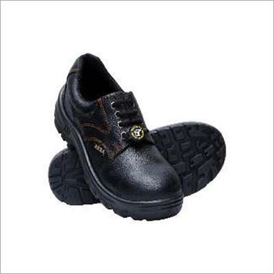Black Mens Steel Toe Safety Shoes With Isi Mark For Officers Staff